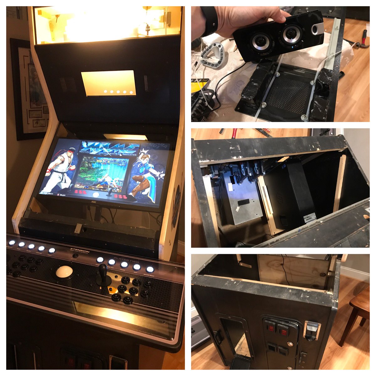 krisalexander21's tweet photo. Project Complete:  #retrogaming #mame #arcadebuild #hyperspin build &amp; #xtension controller ... about 5 hours of work today https://t.co/j65KX8ymwx