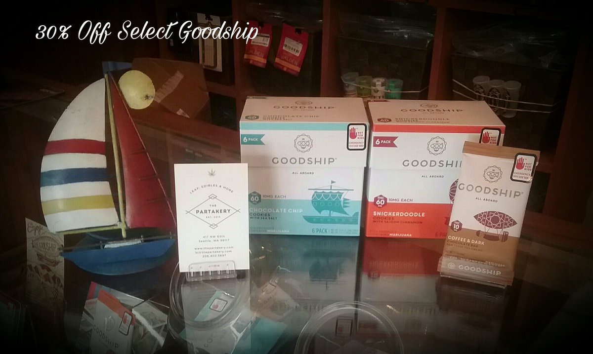 Partakery's tweet image. #Seafair Weekend ~ @TheGoodshipCo ChocChip &amp;amp; Snicker Doodle Cookies are priced to sail out the door.  21+ #cannabis 4 us #seattlestoners