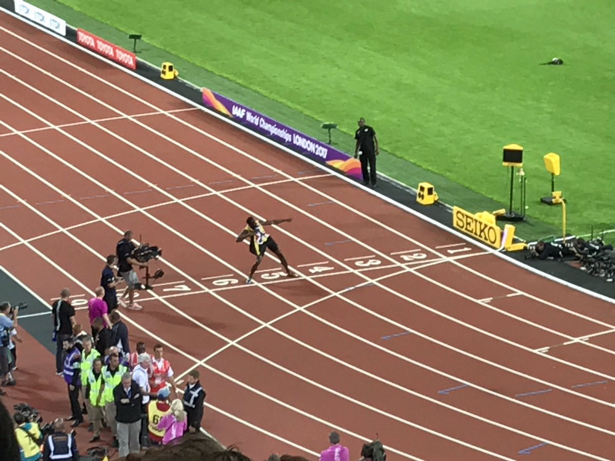 luhoney's tweet photo. So excited to have been at the London Stadium tonight #WorldAthletics #IAAFWorldChamps #Usain Bolt https://t.co/6Iy41Rz6Nk