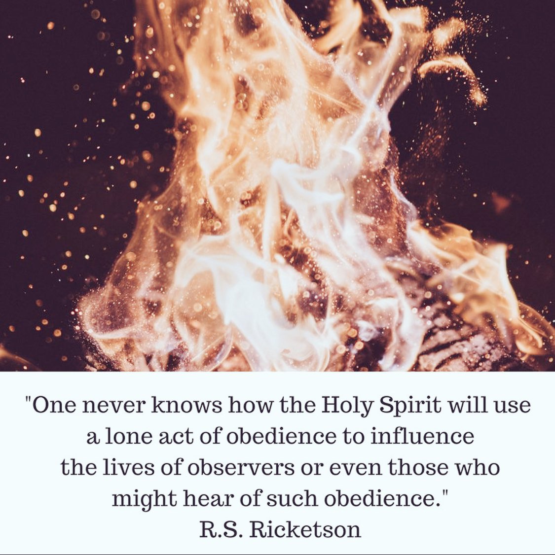 RethinkLeading's tweet photo. "One never knows how the #HolySpirit will use a lone act of #obedience to #influence the lives of observers..."
R.S. Ricketson https://t.co/0IRIIxWf5m