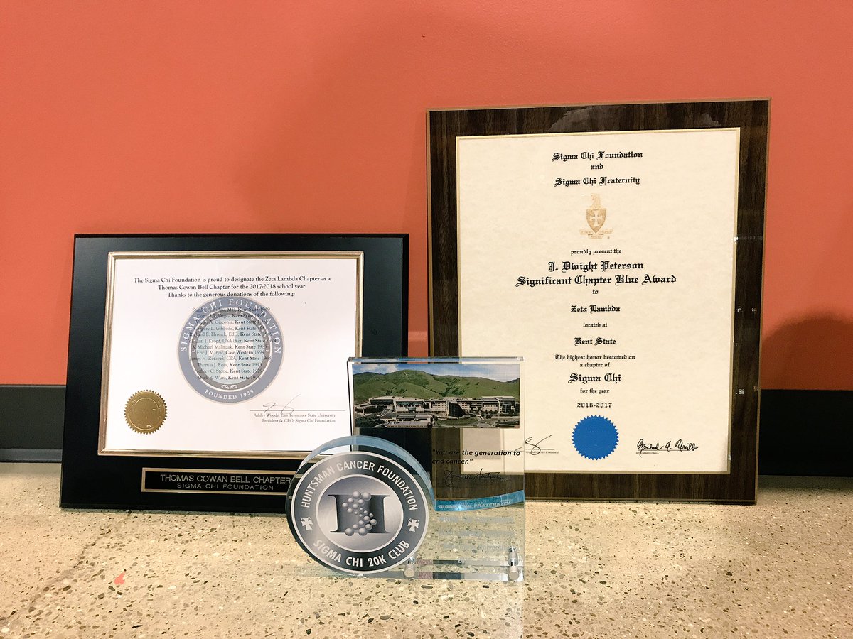 2016-17 awards of Peterson Significant chapter, Thomas Cowen Bell chapter, and achieved 20K Club for The Huntsman Cancer Foundation❕❕