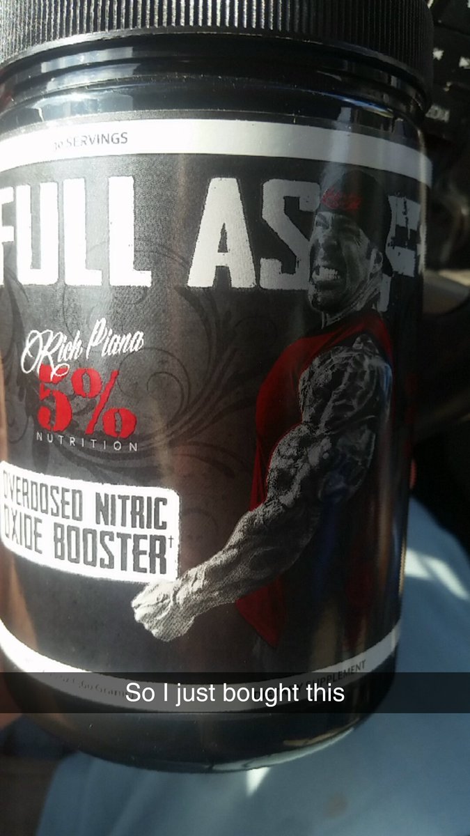 Crysto_Barz's tweet photo. Let's see what this does... can i mix this with my pre jym pre workout? #fullasf*ck we shall see #richpiana https://t.co/oX2mpbcASE