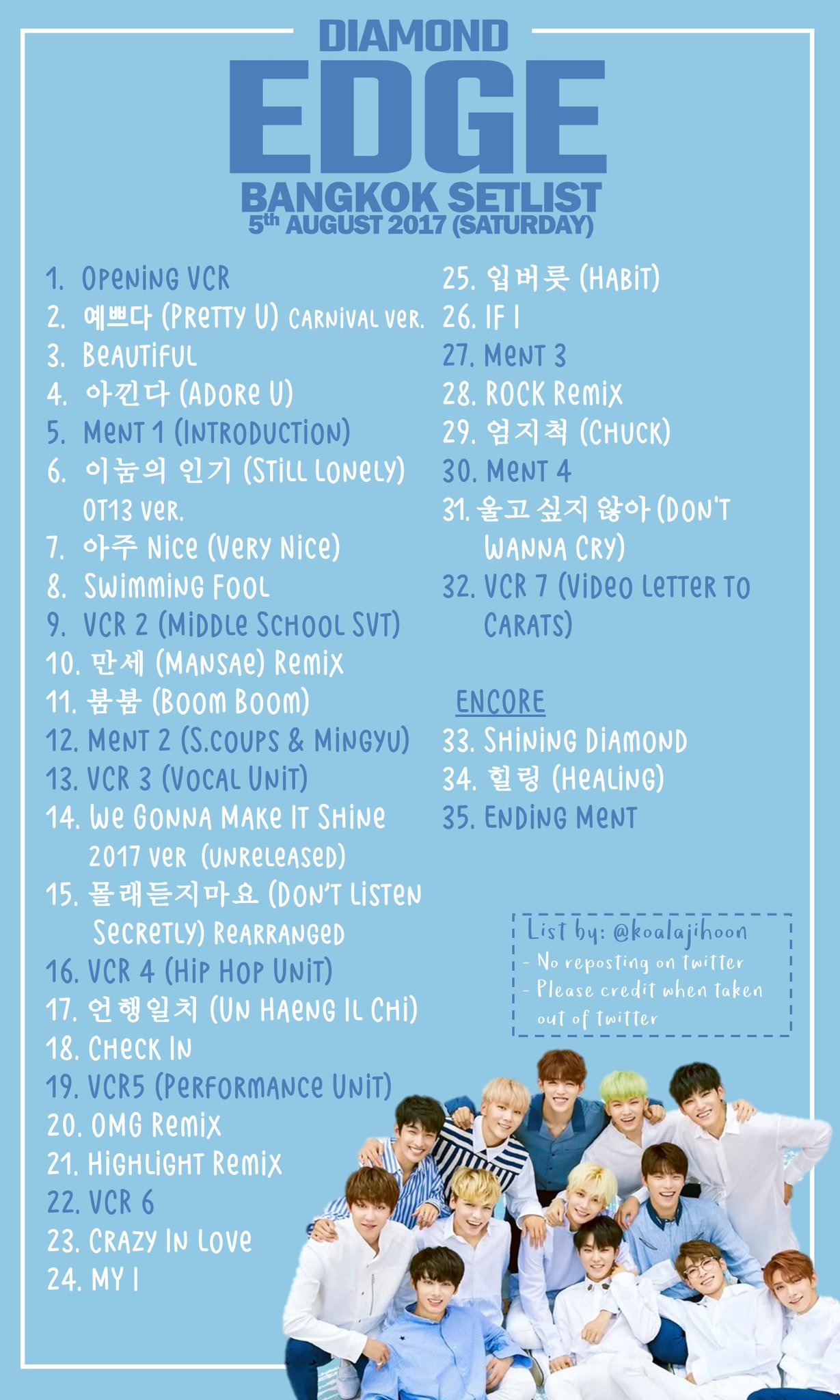 K-POP・アジア SEVENTEEN DIAMOND EDGE COVERAGE] Seventeen 1st World Tour “DIAMOND EDGE” Shines