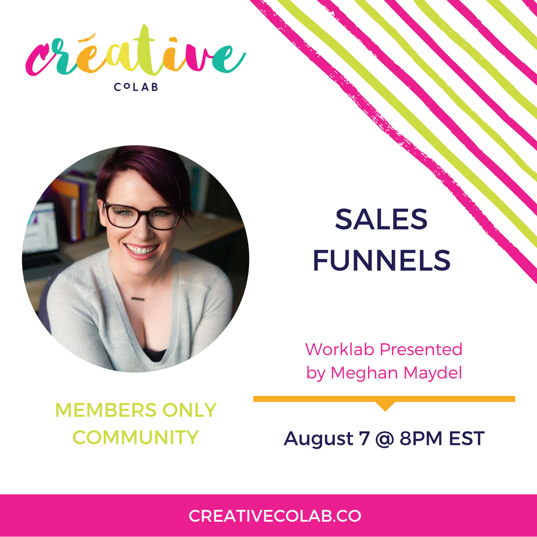 CreativeCoLABco's tweet photo. So excited to have @meghanmaydel teach our Members Only Community about Sales Funnels. Join us>> https://t.co/gWcZvqjEDX #entrepreneur https://t.co/Ni0M1LE32Z