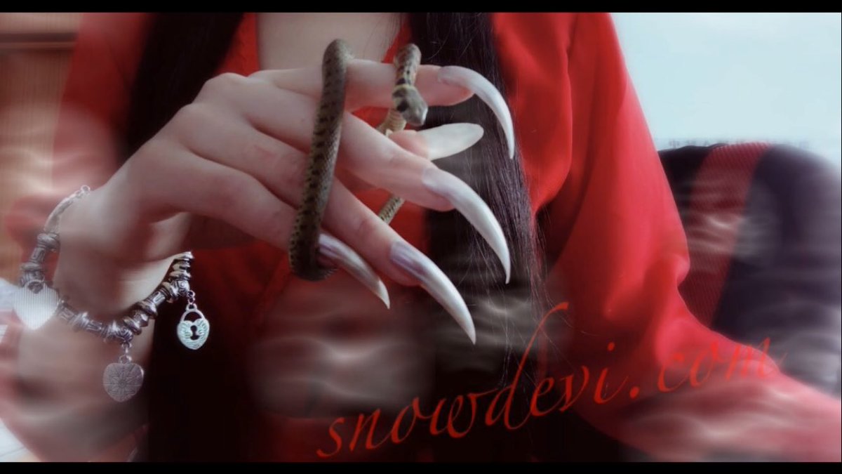 roseshadow07's tweet photo. long nails #nailart #nailfetish #snake    https://t.co/AgAtftoBSn https://t.co/W2bUhwZLvr