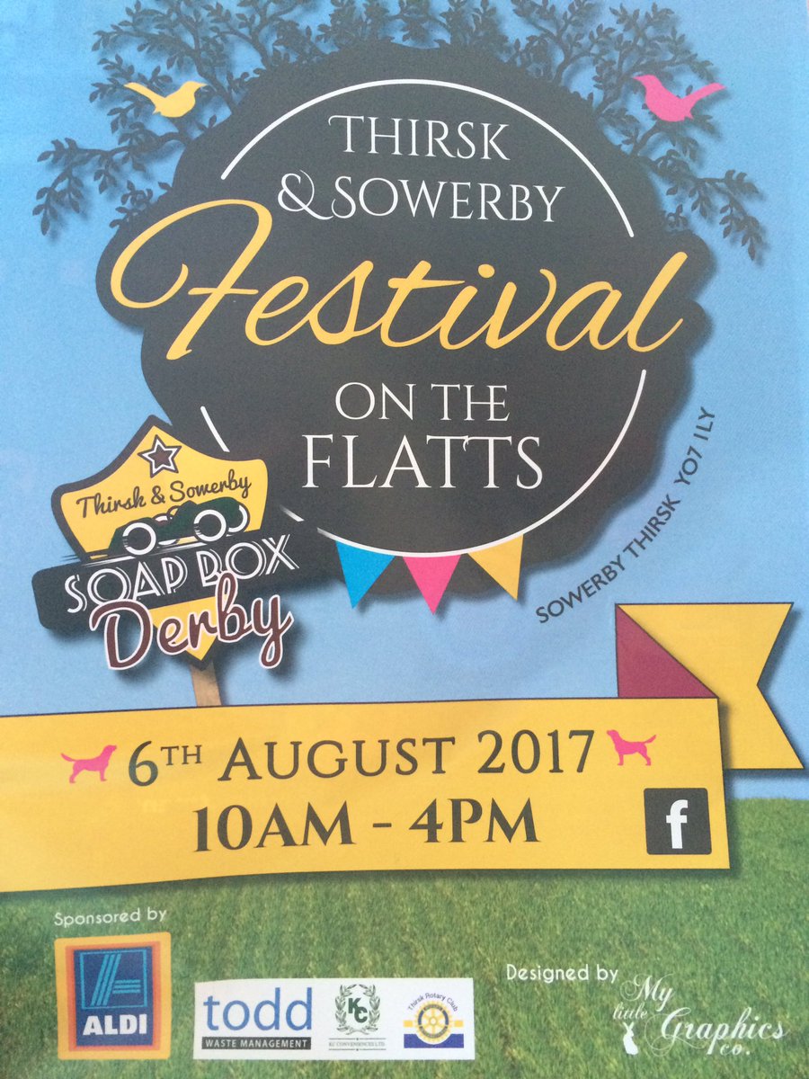 Looking forward to #thirskandsowerbyfestival today. Let's hope the #sun sines 🌞