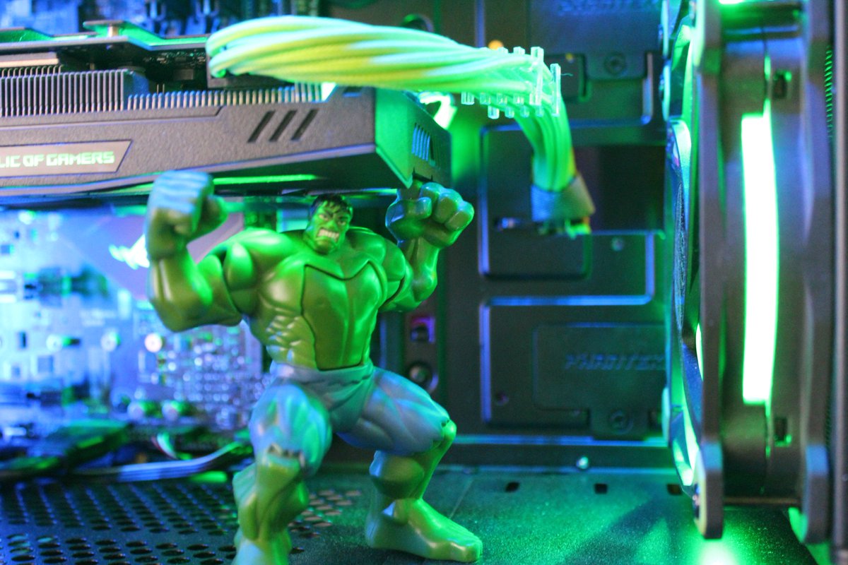 NERDiT_TV's tweet photo. @CORSAIR @intel @Phanteks @ASUS_ROG @Thermaltake **INCREDIBLE HULK 2.0** #nerditcustoms Build is looking sexy in the tempered glass P400 https://t.co/PebRvhb4Ey