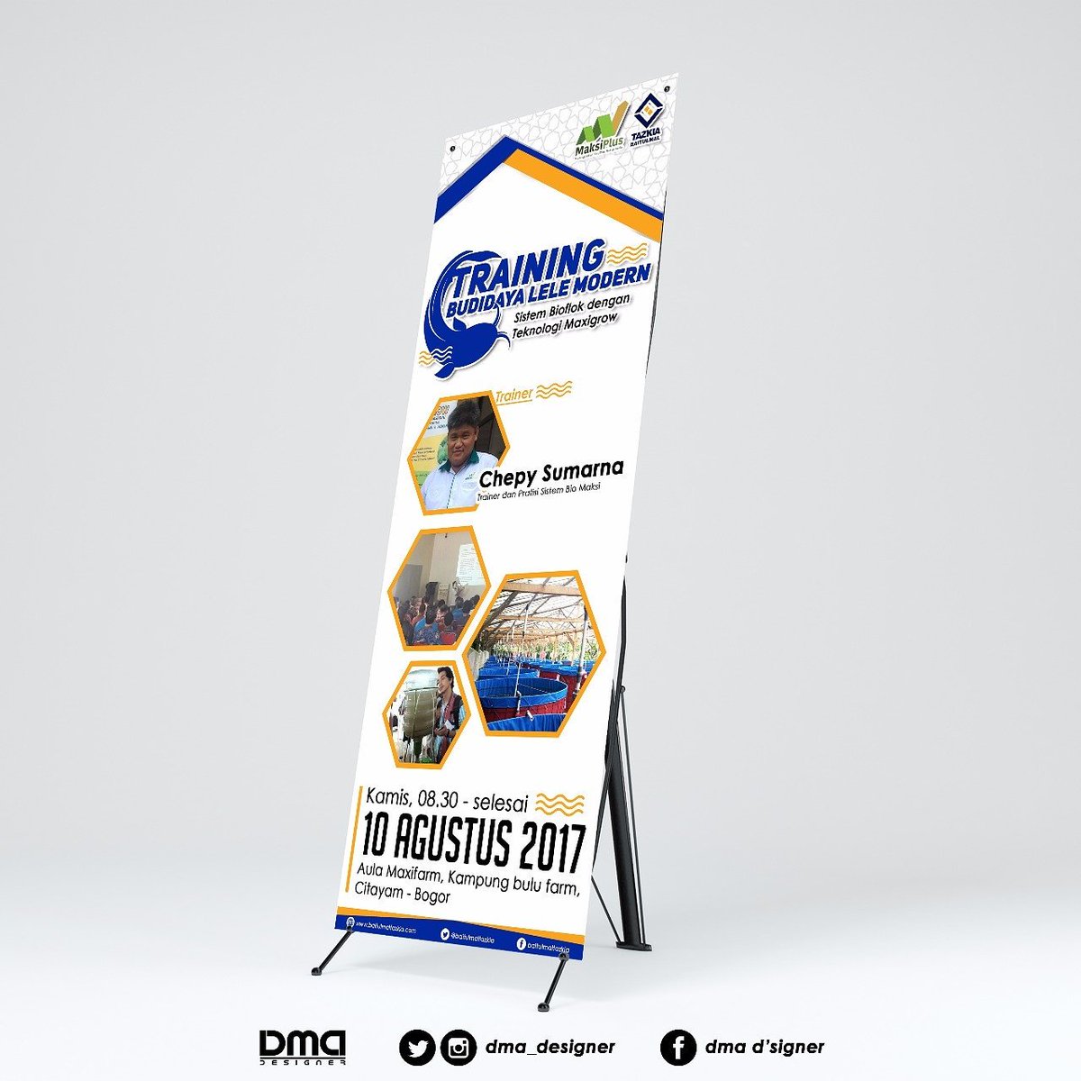 Dma_designer's tweet image. X banner training budidaya lele modern @BaitulmalTazkia   #bogor #indonesia #muslimdesigner #jasadesign #photoshop #xbanner  #like4like