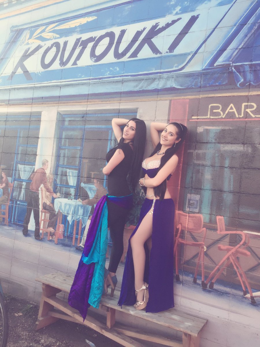 So grateful for our amazing friendship #bffs #bellydanceyeg #lucky #summerfun #yeg #124street #twins #danceyeg #koutouki #bellydancers