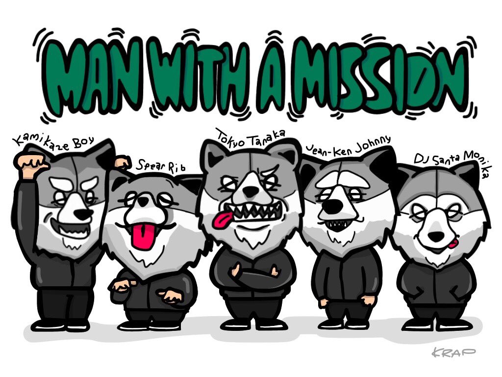 Krap くぜさえ Man With A Mission By Krap マンウィズ描きました たのしく描けた マンウィズかっこいいネ T Co Kov5lzzkgt Twitter