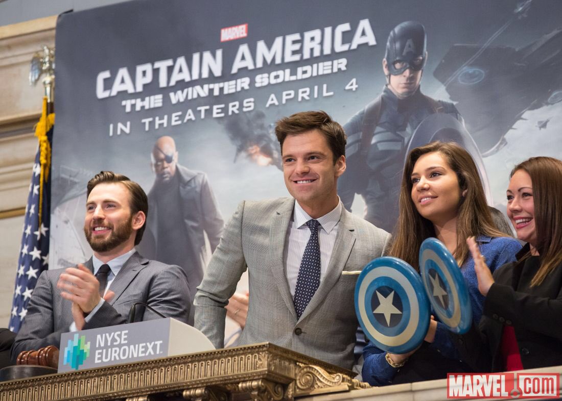 CEvansNews's tweet photo. #SebstantialSunday CA: The Winter Soldier Stars, Chris Evans and Sebastian Stan Ring the NYSE Opening Bell https://t.co/BMm05VAooz https://t.co/MVzKu31Cmh