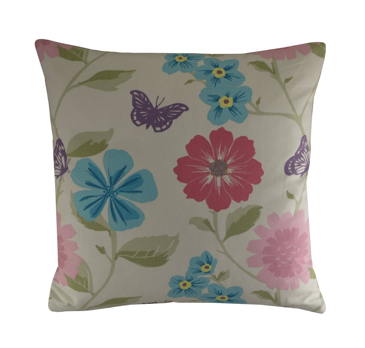 Summer Floral Pillow Cover, Butterfly Pillow, Flowers and Butterflie… tuppu.net/1695b015 #Etsy #ButterflyPillow