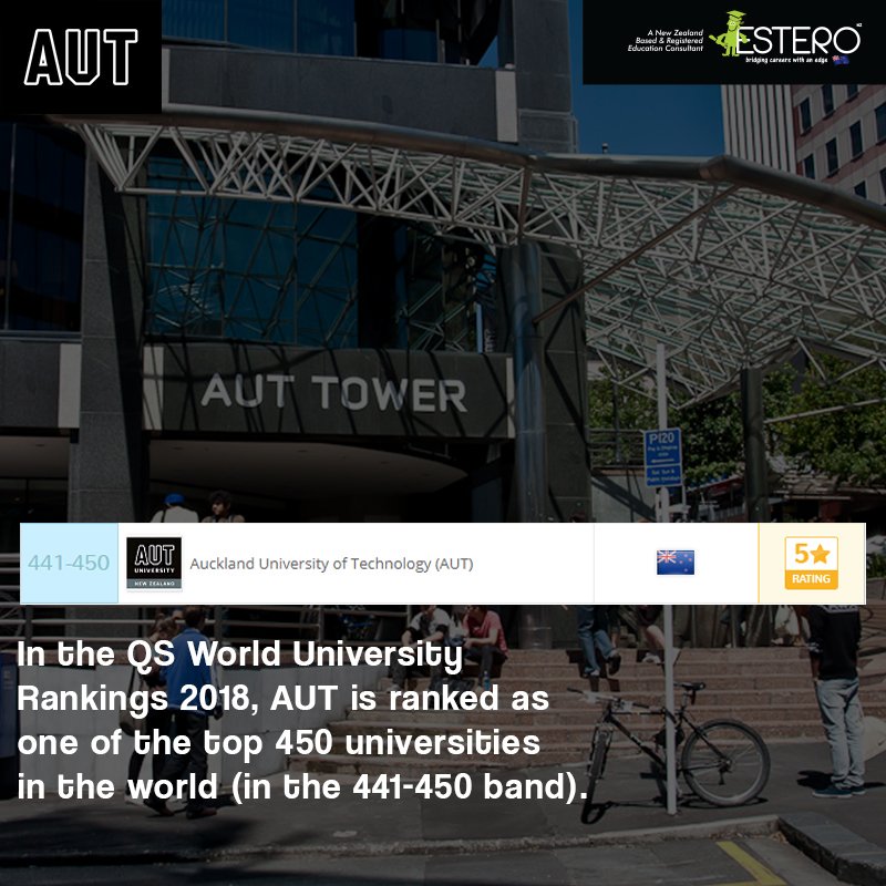 EsteroNZ's tweet photo. @AUTuni is rnkd amng top 2% wrld unis n @EsteroNZ cn hlp u enrol #EsteroNZ #HigherEducation #Unioftheweek #StudyInNewZealand #AUTUniversity https://t.co/c1LE3Fg4O8