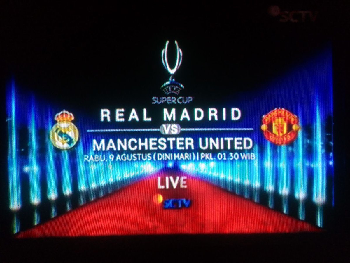SiaranBolaLivee's tweet photo. #TODAYMATCH #UEFASuperCup2017 
REAL MADRID vs MAN UNITED
Rabu 9 Ags 2017 K.O 01.45 WIB
[BeinSports1 &amp; SCTV LIVE] https://t.co/O4OsCDXKa7