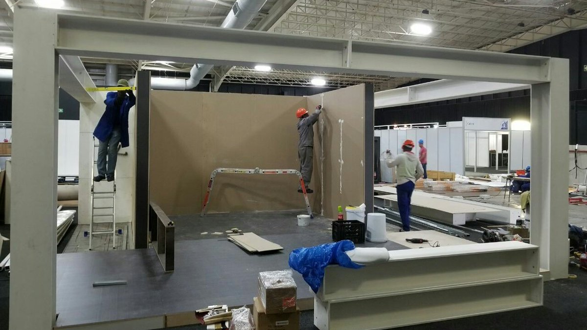DecolamZa's tweet photo. Day 2 buildup - hope you're watching 😎3 more sleeps @decorexSA #decorexjhb17  9-13 August | Gallagher Convention Centre https://t.co/h7ElEsWt8e