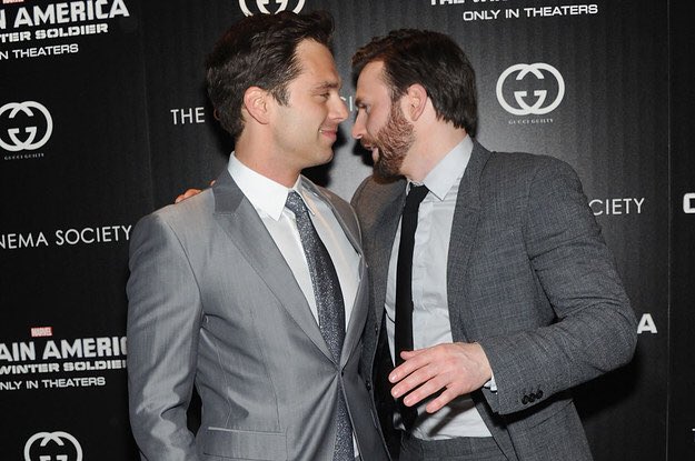 CEvansNews's tweet photo. #SebstantialSunday Sebastian Stan and Chris Evans at the NYC special screening of Captain America: The Winter Soldier via Google Images https://t.co/PXvhbPw0kS
