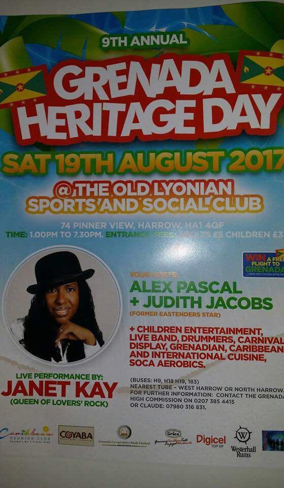 Good morning! The countdown has begun for the 9th Annual Grenada Heritage Day in Harrow. Don't miss it.