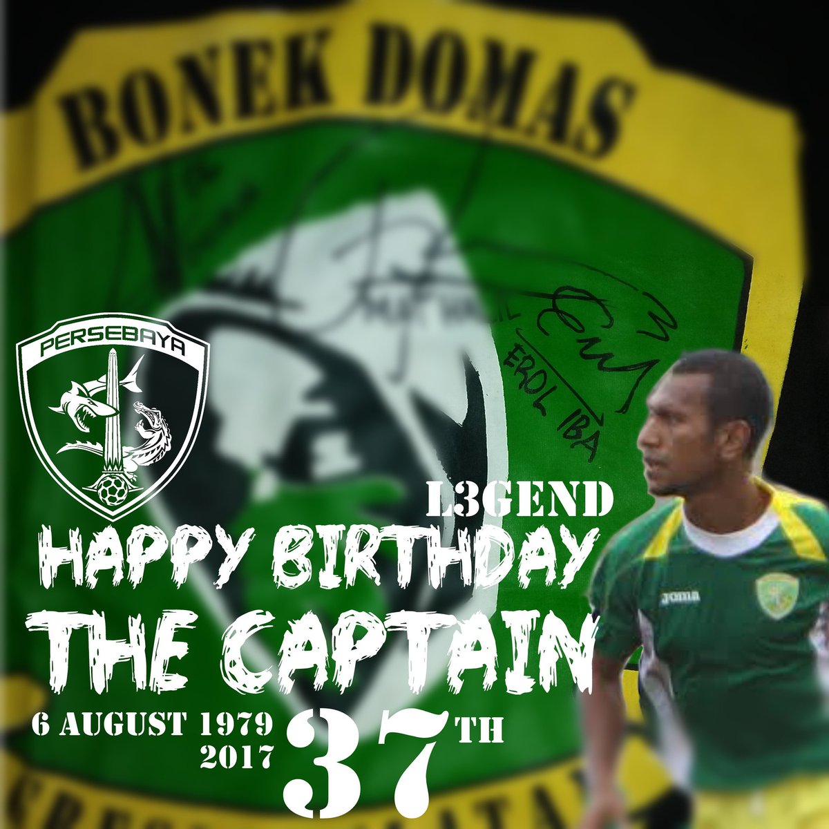 BonekDomas's tweet photo. Panjang umur Captain 🙏 .
.
#PersebayaLegend #ErolIba #37th #PersebayaSurabaya #Persebaya1927 #PersebayaIsBack #GreenForce https://t.co/zGzj8TGSw3