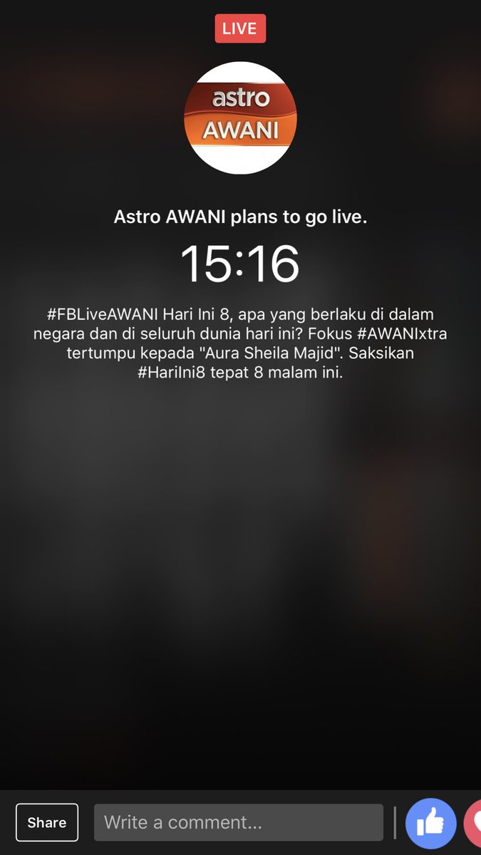 501Awani's tweet photo. #FBLiveAWANI #HariIni8 untuk berita tempatan dan dunia. #AWANIxtra Aura Sheila Majid https://t.co/pLQ74MLJL7 https://t.co/JUkngvRDcj