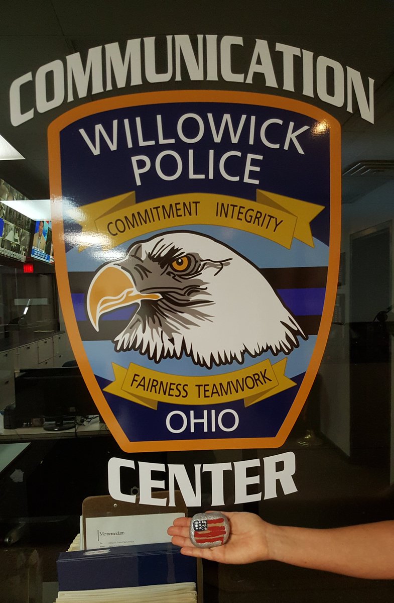 New addidtion to our dispatch center and what a wonderful surprise we found outside this morning. Awesome rock thank you Cailyn &amp; Nina :)