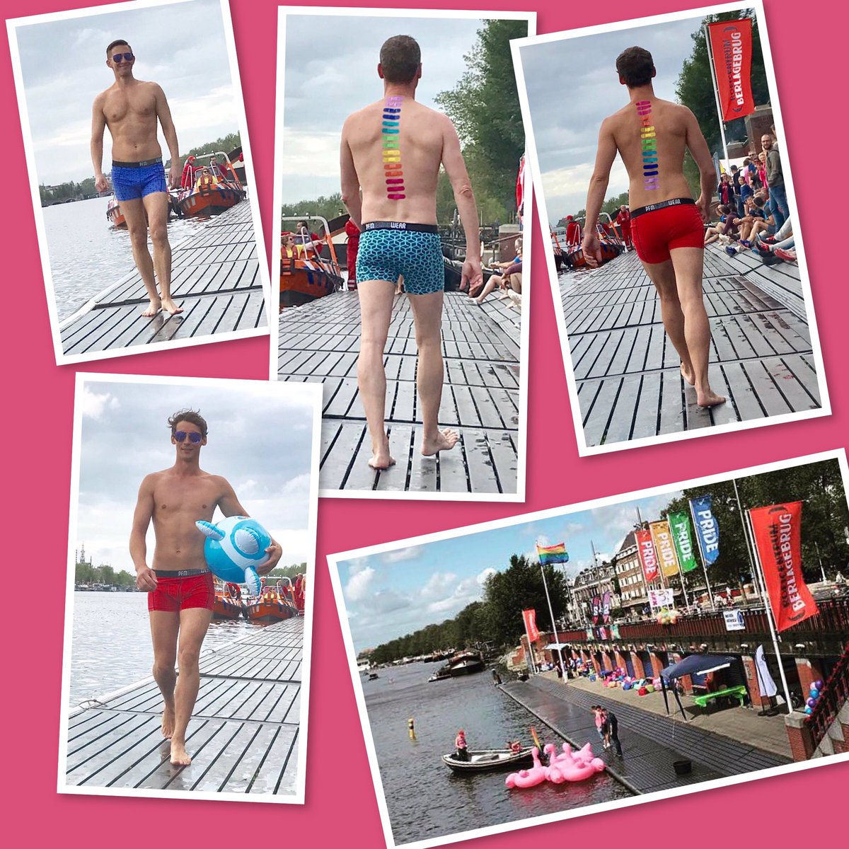 Gaypride 2017 fashion show PFM underwear. #gaypride #loveswim #gayprideamsterdam #underwear #performance #boxershorts #pfm