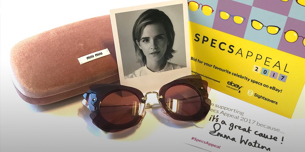 SightsaversIE's tweet photo. Beauty and the Beast' and @Netflix 'The Circle' star @EmmaWatson has donated her stunning specs to #SpecsAppeal https://t.co/8OSmiYErIn https://t.co/qhOeqRjNkc