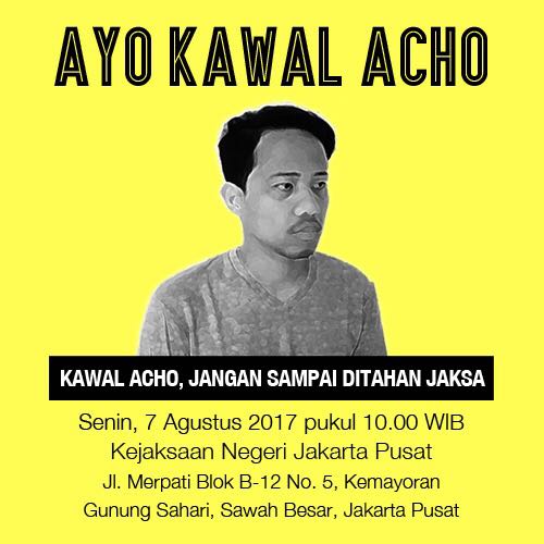 heychoro's tweet image. Besok, kita bantu #KawalAcho di Kejaksaan Negeri Jakarta Pusat jam 10 pagi sebagai bentuk mendukung #AchoGakSalah #StopPidanakanKonsumen