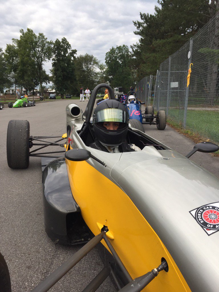 Megan on the grid at MidOhio this morning.