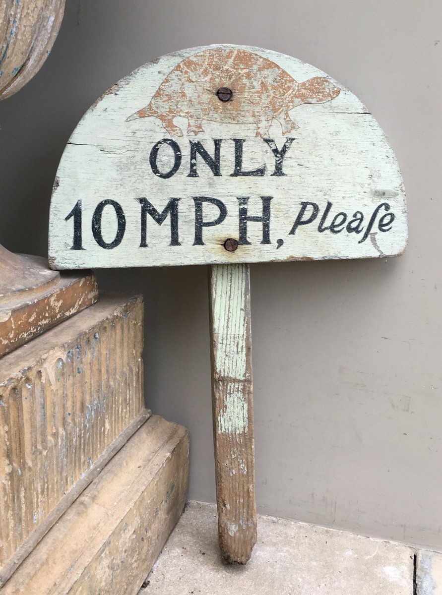 mikkitowler's tweet photo. Loved this antique painted pine 10 MPH Sign #nowsold #paintedpine https://t.co/JBAxdqYScU