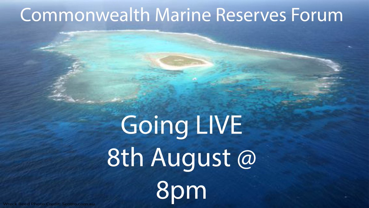 AusRecFishing's tweet photo. Dont forget! We're going FB live 8th Aug at 8pm. Have your say on the Commonwealth Marine Parks Draft Plans! https://t.co/iXYuVrKvOF