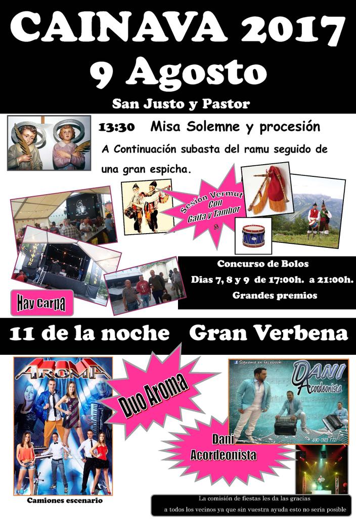 Os esperamos este miércoles en Cadenava - Ponga - San Juan de Beleño 2017