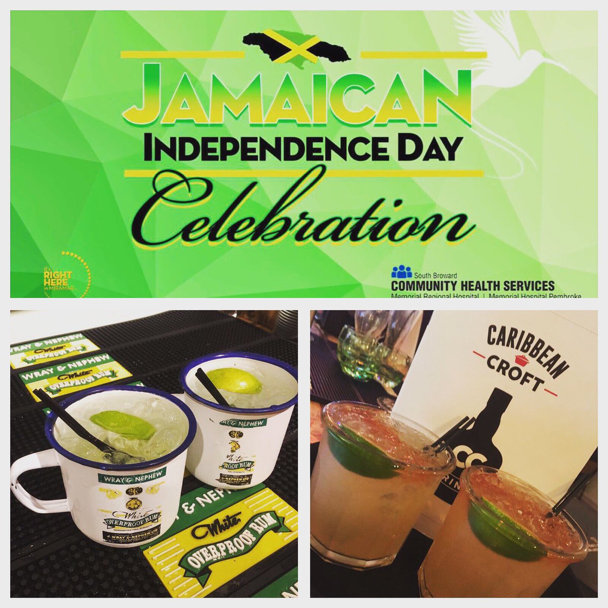 To celebrate Jamaican Independence Day we are doing 2-4-1 on "Wray n Tings" &amp; "Jamaican Mules" ALL DAY! #caribbeancroft #Jamaica55 #bristol