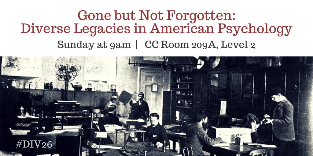 Div26HOP's tweet photo. Join us at 9am for #histpsych contributions of Sanford, Guthrie, and Gilbreth in 209A #APA2017 #Div26 https://t.co/IGCAaR983q