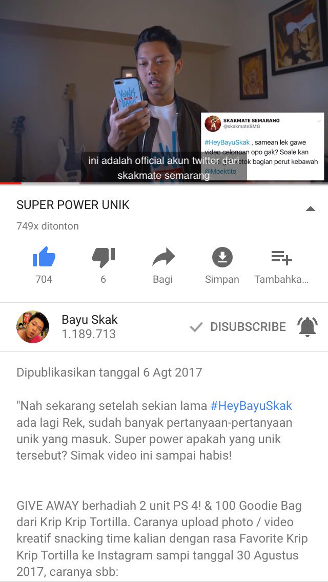 skakmateSMG's tweet photo. Kuy ditonton😍😍,jangan lupa share,like subscribe yaa😍 https://t.co/dMasJEY80p