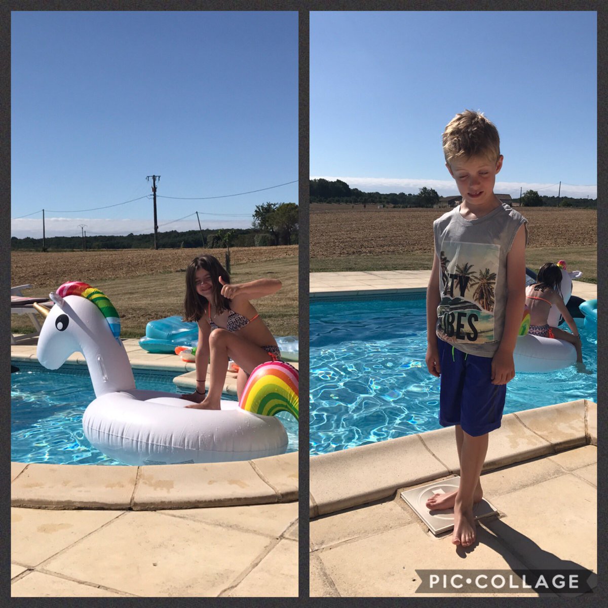 apetherbridge's tweet image. #holidaygoals announced by the kids today - to have a tan like @oliviajade_att and a six pack like @chrishughes_22 😂😂