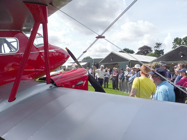 ShuttleworthTru's tweet photo. Henry Labouchere talking about the gorgeous looking Dragonfly for visiting #pilotchat https://t.co/G7QCwyaLUC