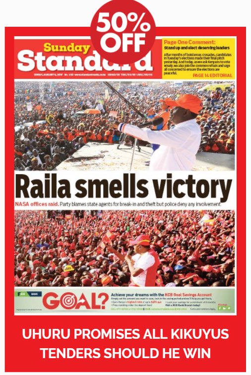 MrOmoro's tweet photo. Uhuru's goose is cooked-Read the bottom
#RailaLastPush #Kura #StandardOnSunday #UhuruLastPush #Kivumbi2017 #KenyaDecides #UhuruFinalPush https://t.co/fKXS8S2qRq