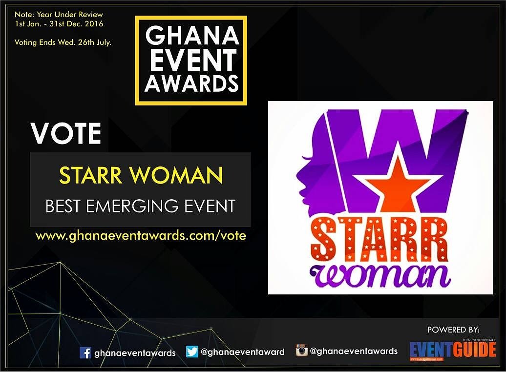 Ghanaeventaward's tweet photo. @Starr1035Fm #starrwoman congratulations for your nomination #emergingevent https://t.co/CwqCh6DDor