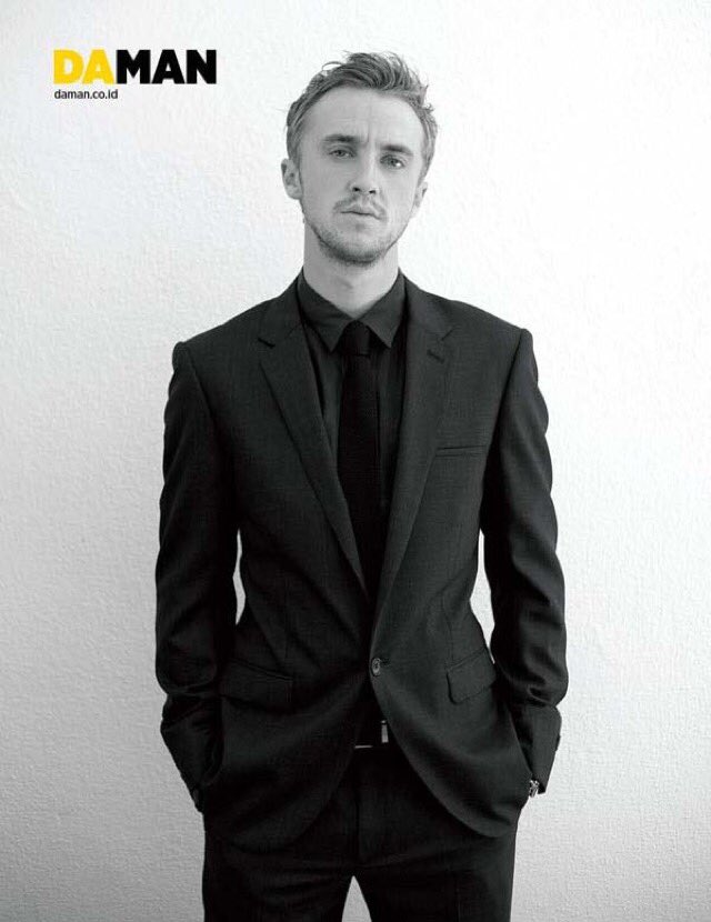 @ReynaxMills Sat down next to his mother at the table he looked at the girl then looked away again. Like normal Draco was in all black with his >>