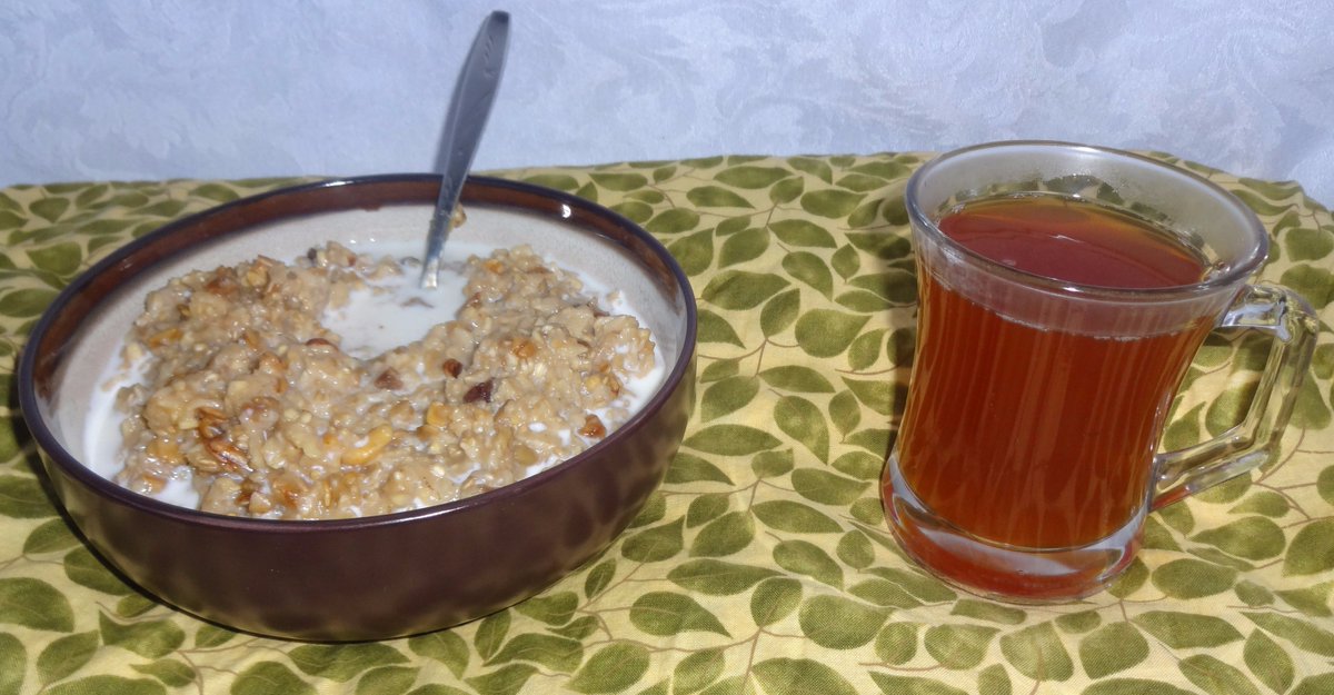 Favorite Countryside Breakfast. Irish Steel Cut Oatmeal &amp; A Cup of Killarney's Irish Mint Herbal Tisane.