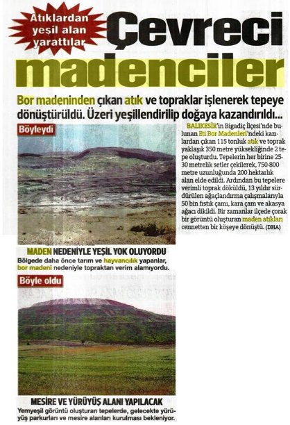 Mutlu Pazarlar
#ÇevreciMadencilik 
#maden #çevre