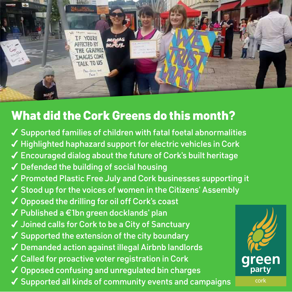 CorkGreens's tweet photo. Another fantastic month of positive and enthusiastic community politics from the Cork Greens. Thank you, everyone! https://t.co/P6IrYn0Ed2
