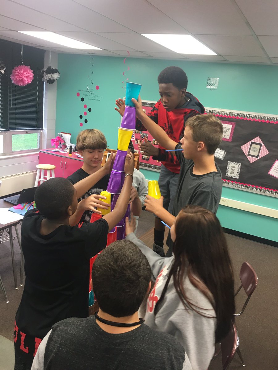 AtownCOMPASS's tweet photo. Team building at COMPASS! Who can build the tallest tower? #ACSMovingForward #atowncompass https://t.co/Q5vMaasRT0