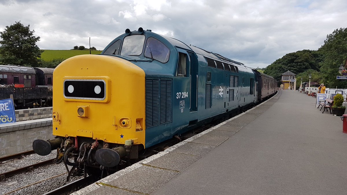 leesawyer74's tweet photo. @C37LG @railwaysillus @RailwaysToday @Heritage_Rail @UKHeritageHub Went up to Embsay today. Nice to see another 37 still going strong! https://t.co/UN24L8B9K5