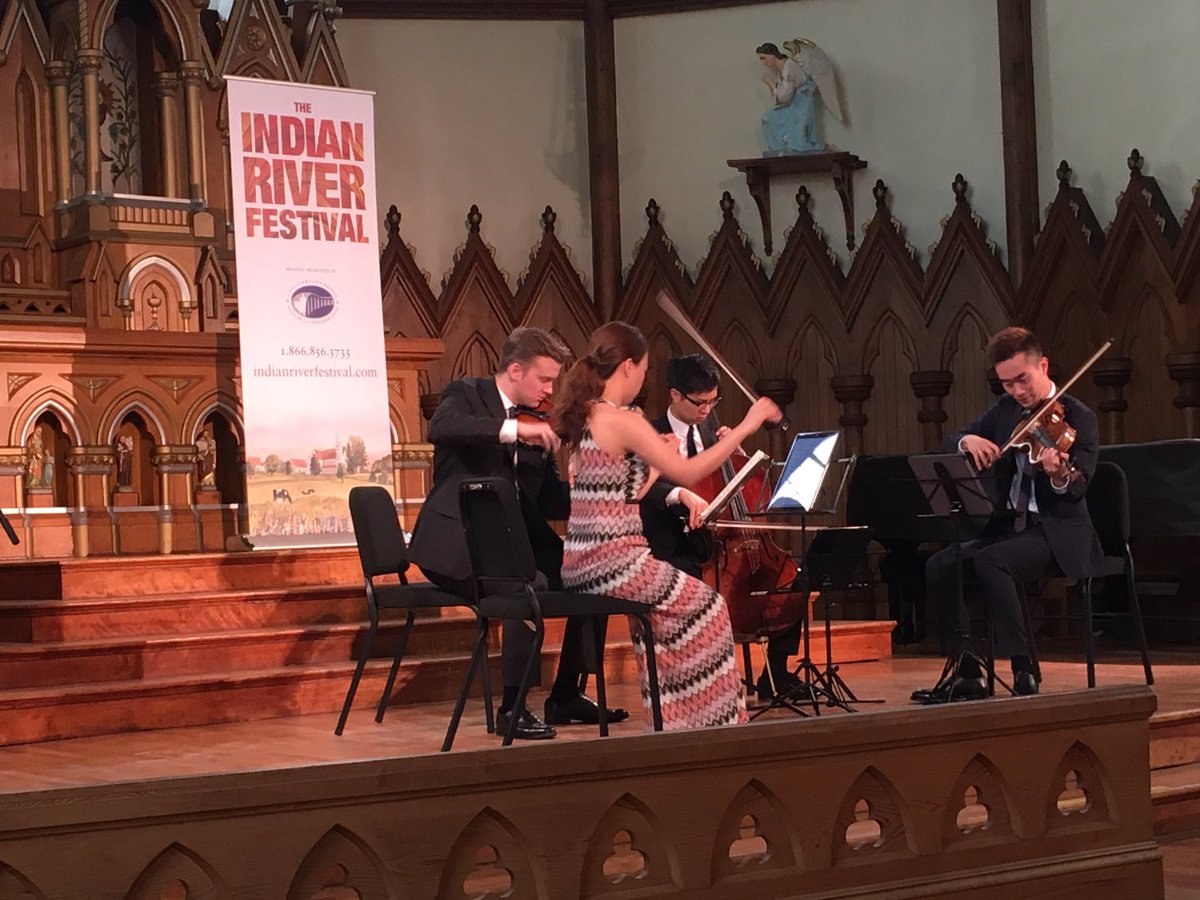 underthespire_'s tweet photo. Rehearsal for #RolstonStringQuartet is #heavenly in #historicstmarys #indianriverfest #classical @banffcentre @Yale Tix still avail #pei https://t.co/EfDYX9nPNv