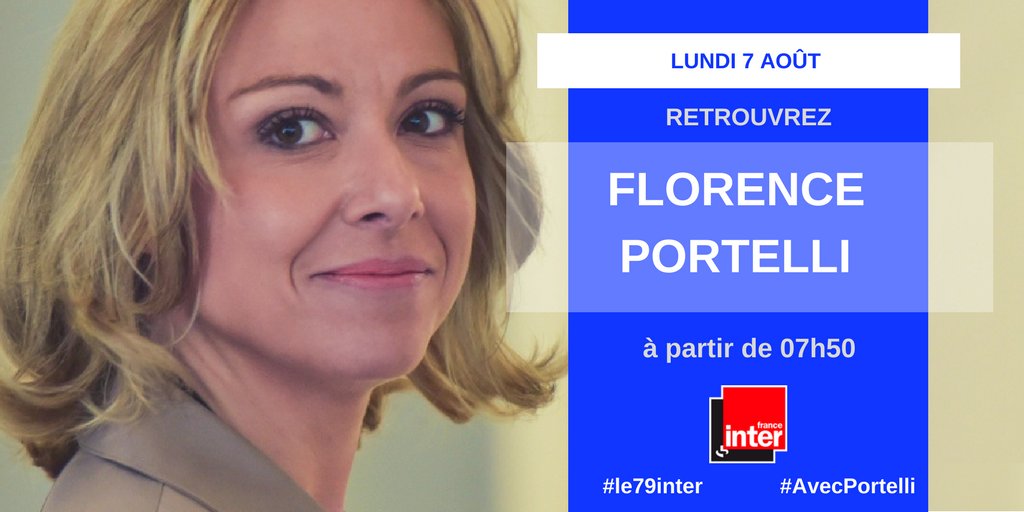 @FloPortelli est l'invitée dans #le79inter demain matin à partir de 07h50 ! 🎙Tous
derrière #FlorencePortelli pour une droite forte ! 📣
