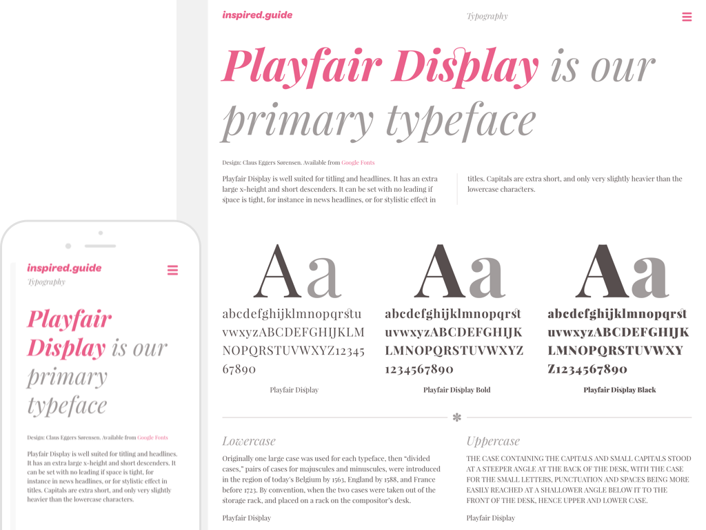 inspired_guides's tweet photo. Introducing Playfair. An ideal style guide for content heavy designs due to its emphasis on typography. https://t.co/rl0nhQ7B1u https://t.co/5kKUH11INS