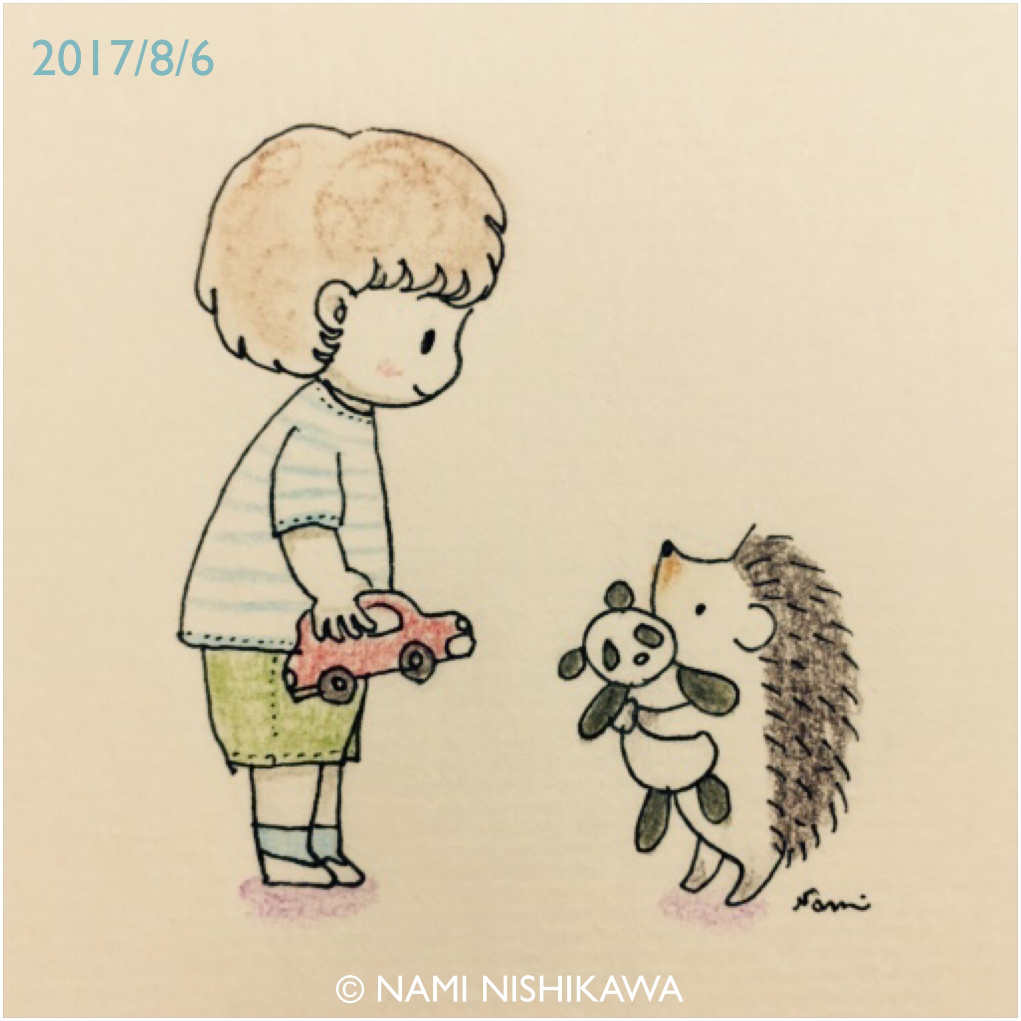 にしかわなみ なみはりねずみ 1247 こんにちは Hi Illustration Hedgehog Boy イラスト ハリネズミ 男の子 なみはりねずみ T Co Hujdpwskqf Twitter
