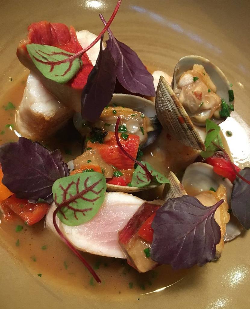 Clams, chorizo and amberjack <a href="/juniperandivy/">Juniper & Ivy</a> <a href="/richardblais/">RichardBlais</a> bit.ly/2wjJjEW