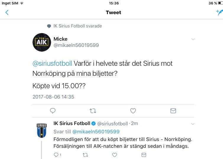 johanp85's tweet photo. Dom uppmuntrar verkligen till hån de där AIKarna https://t.co/66tcvshF6y